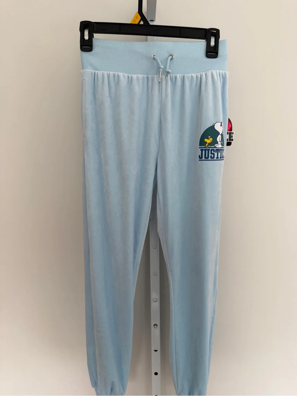 Justice Light Blue‎ Snoopy Graphic Joggers size L 12-14